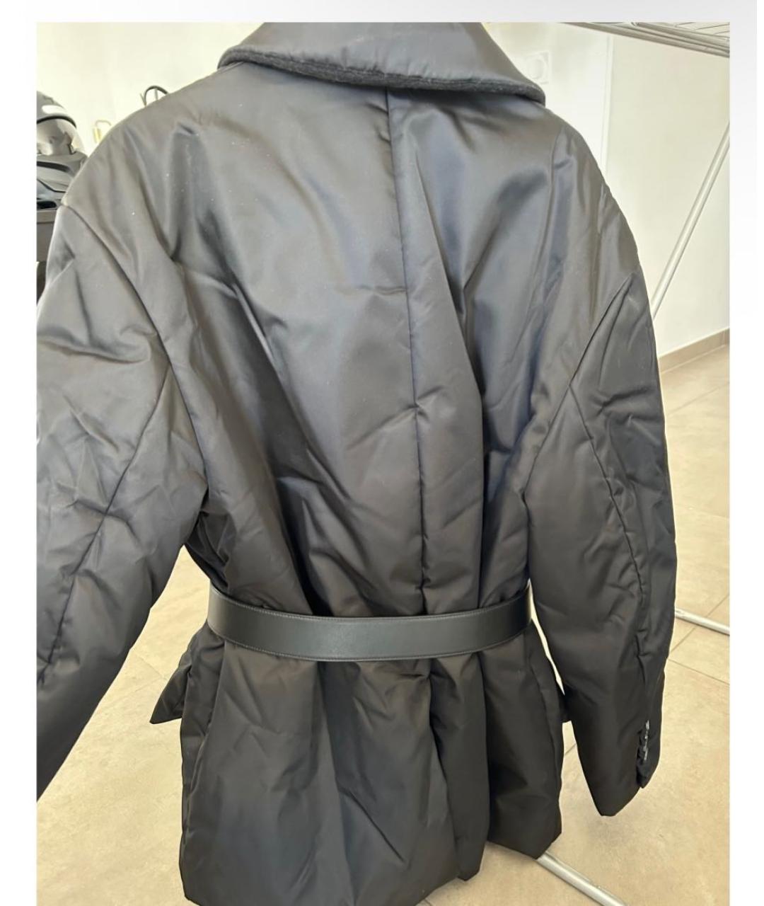 PRADA Черный полиэстеровый пуховик, фото 2