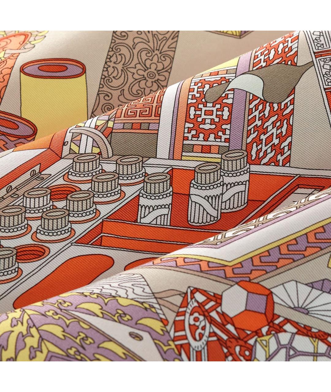 HERMES Мульти шелковый платок, фото 3