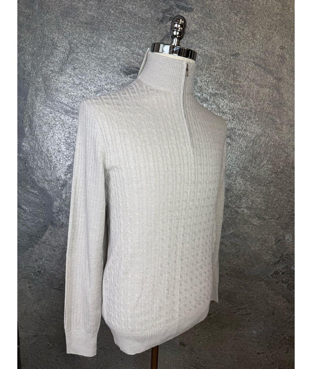 LORO PIANA Серый кашемировый джемпер / свитер, фото 4