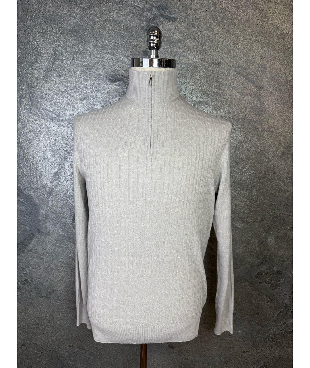 LORO PIANA Серый кашемировый джемпер / свитер, фото 5