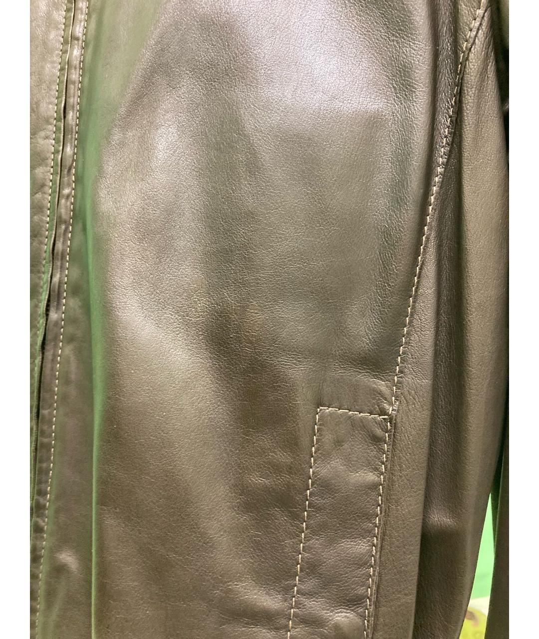 BRIONI Коричневая кожаная куртка, фото 8