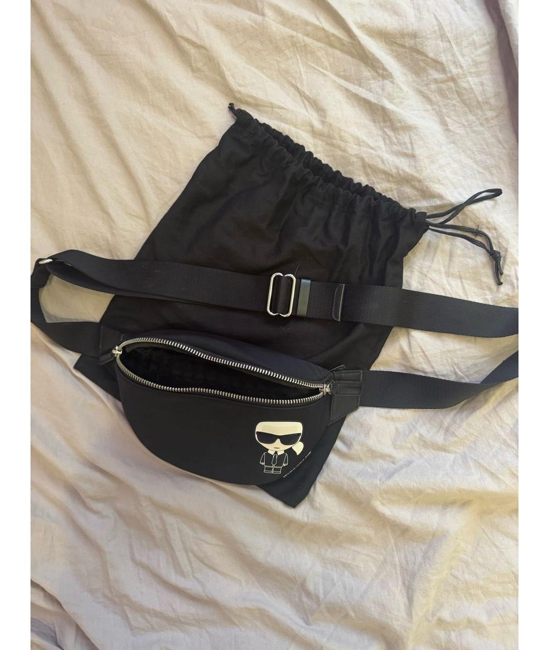 KARL LAGERFELD Черная поясная сумка, фото 2