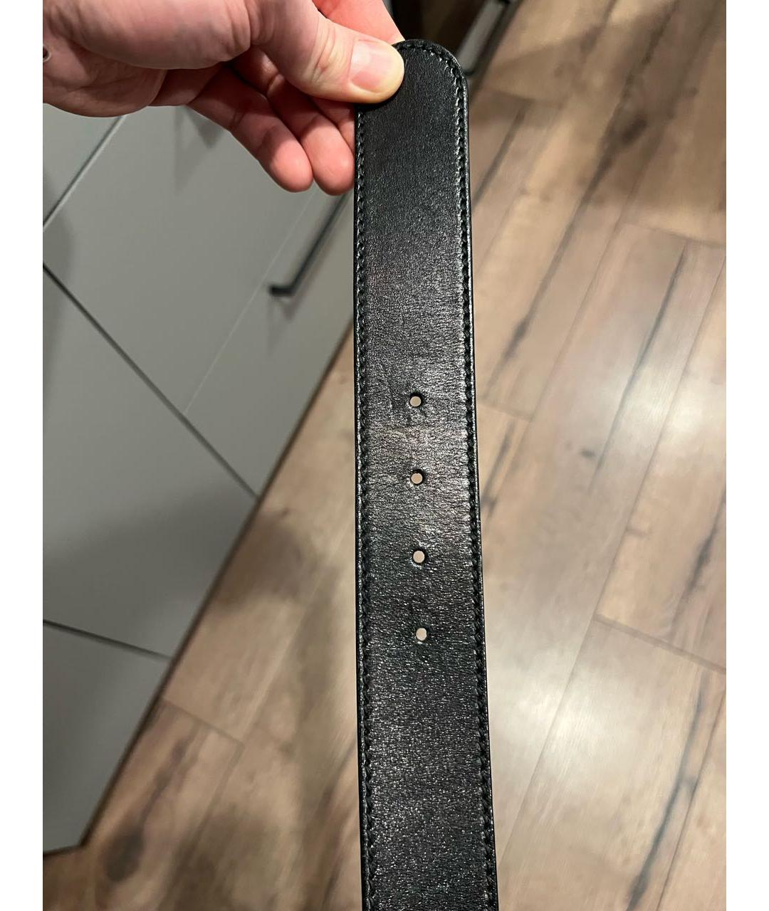 GUCCI Черный кожаный ремень, фото 5