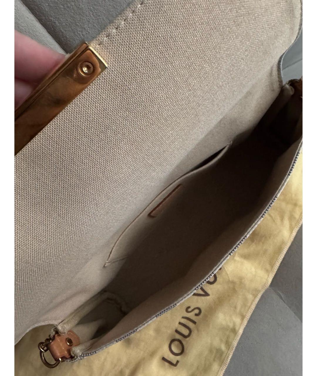 LOUIS VUITTON Белая сумка через плечо, фото 4