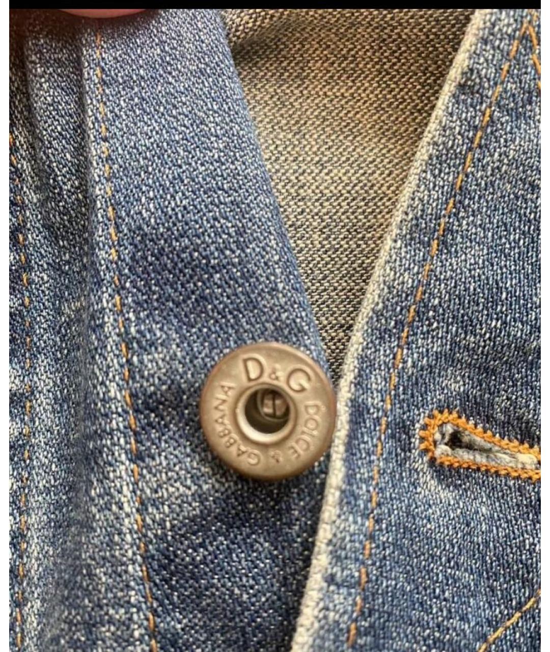 DOLCE&GABBANA Синяя деним куртка, фото 8