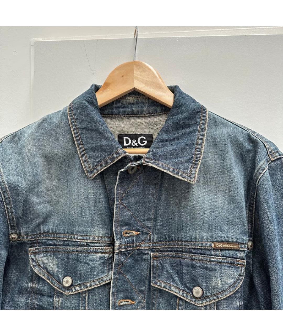 DOLCE&GABBANA Синяя деним куртка, фото 4