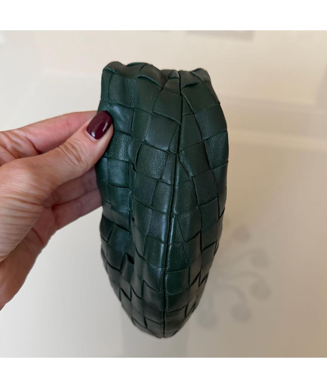 BOTTEGA VENETA Зеленая кожаная сумка с короткими ручками, фото 5
