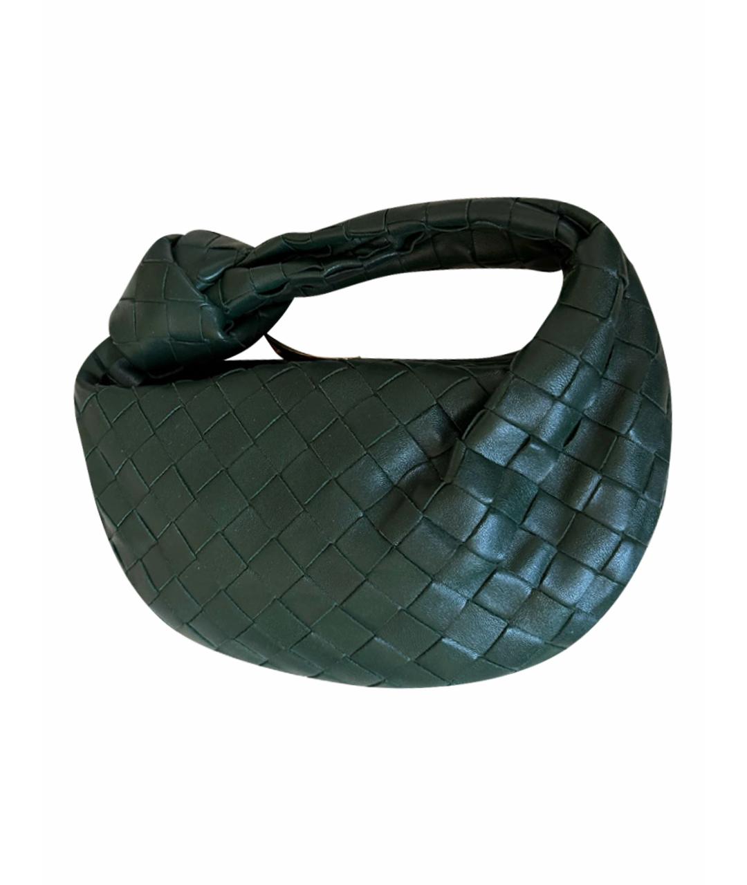 BOTTEGA VENETA Зеленая кожаная сумка с короткими ручками, фото 1