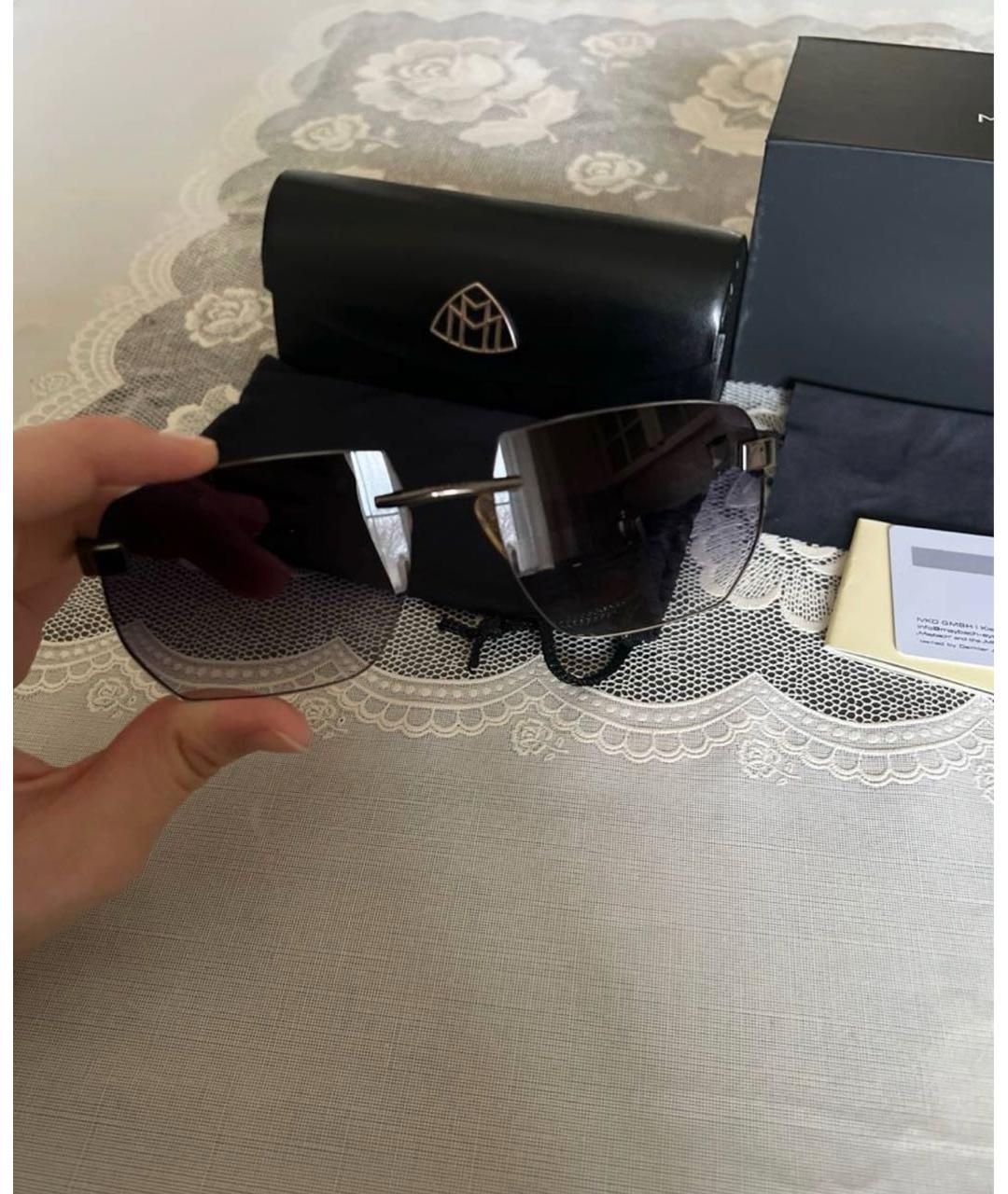 MAYBACH Черные пластиковые солнцезащитные очки, фото 6