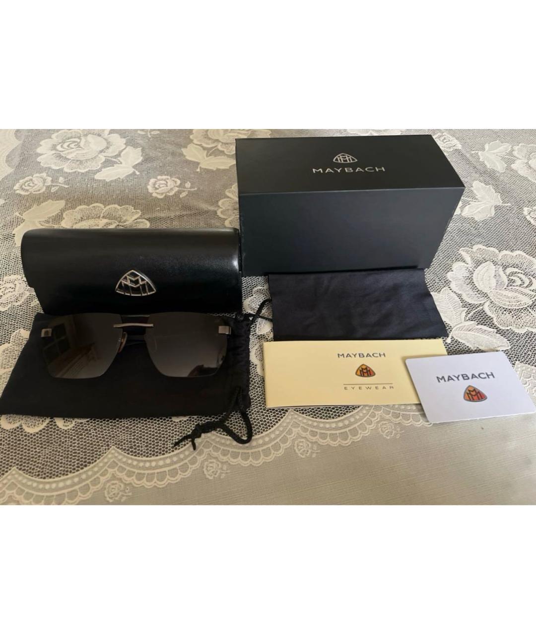 MAYBACH Черные пластиковые солнцезащитные очки, фото 4