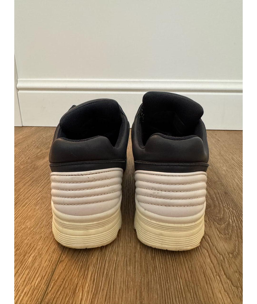 CHANEL Темно-синие кожаные кроссовки, фото 4