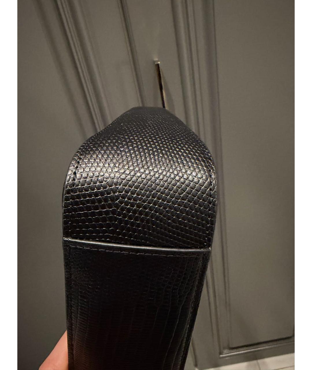 COACH Черная кожаная сумка через плечо, фото 4