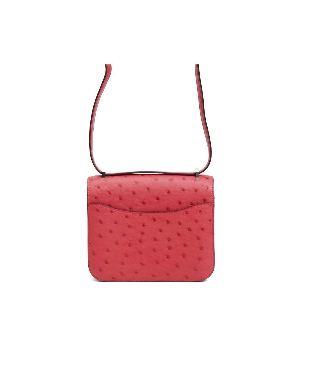 HERMES Коралловая кожаная сумка через плечо, фото 3