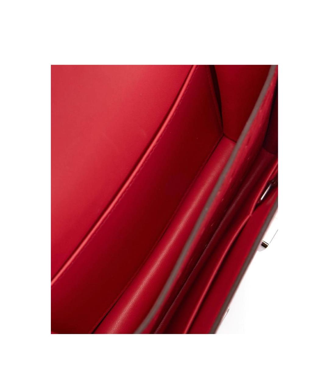 HERMES Коралловая кожаная сумка через плечо, фото 4