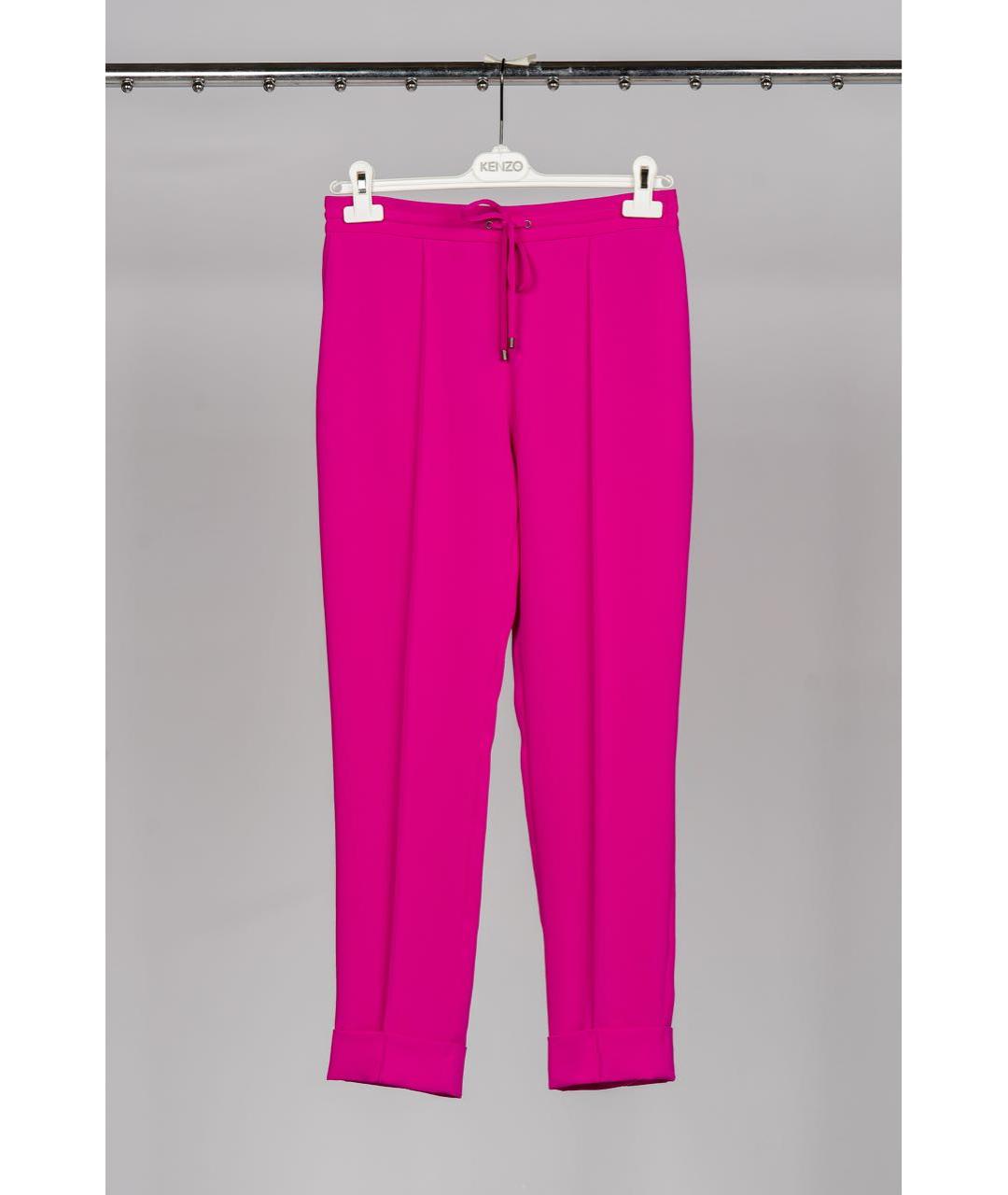 KENZO Фуксия полиэстеровые брюки узкие, фото 4