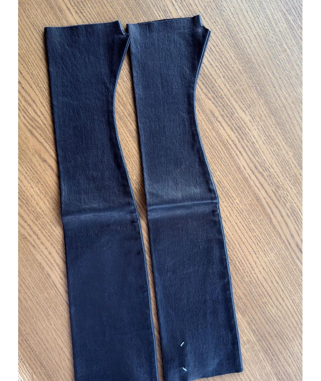 MAISON MARGIELA Черные кожаные митенки, фото 4