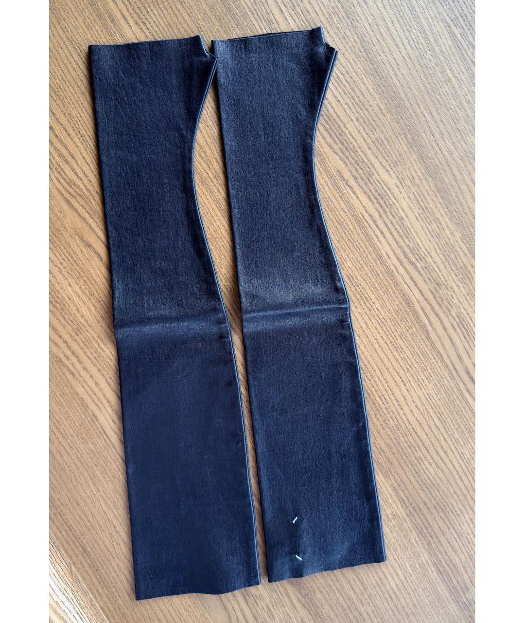 MAISON MARGIELA Черные кожаные митенки, фото 5