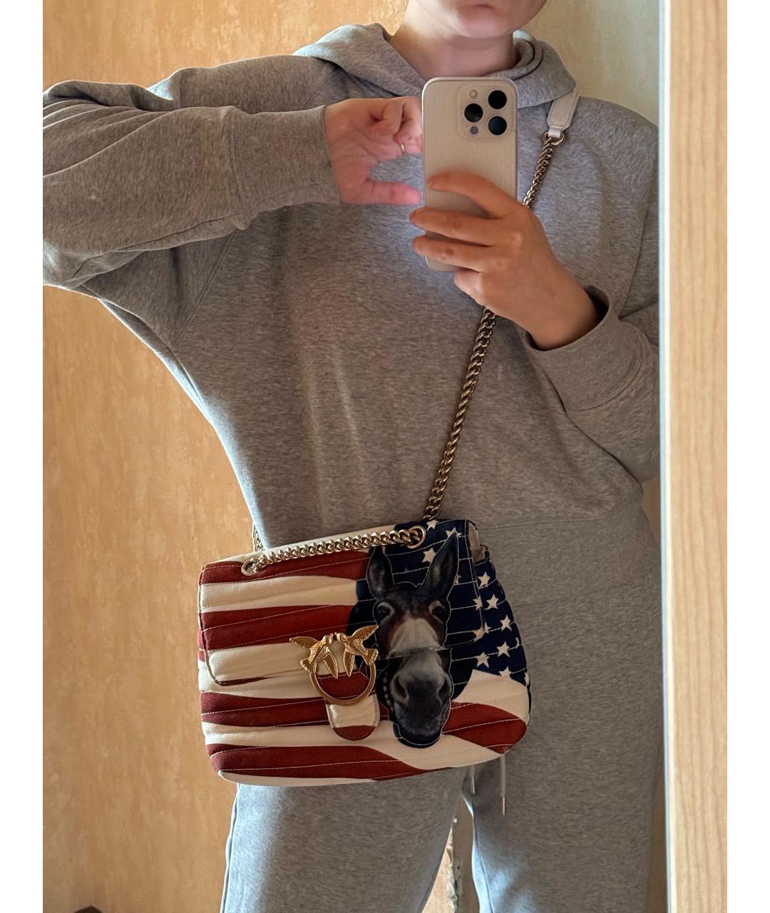 PINKO Мульти тканевая сумка через плечо, фото 6