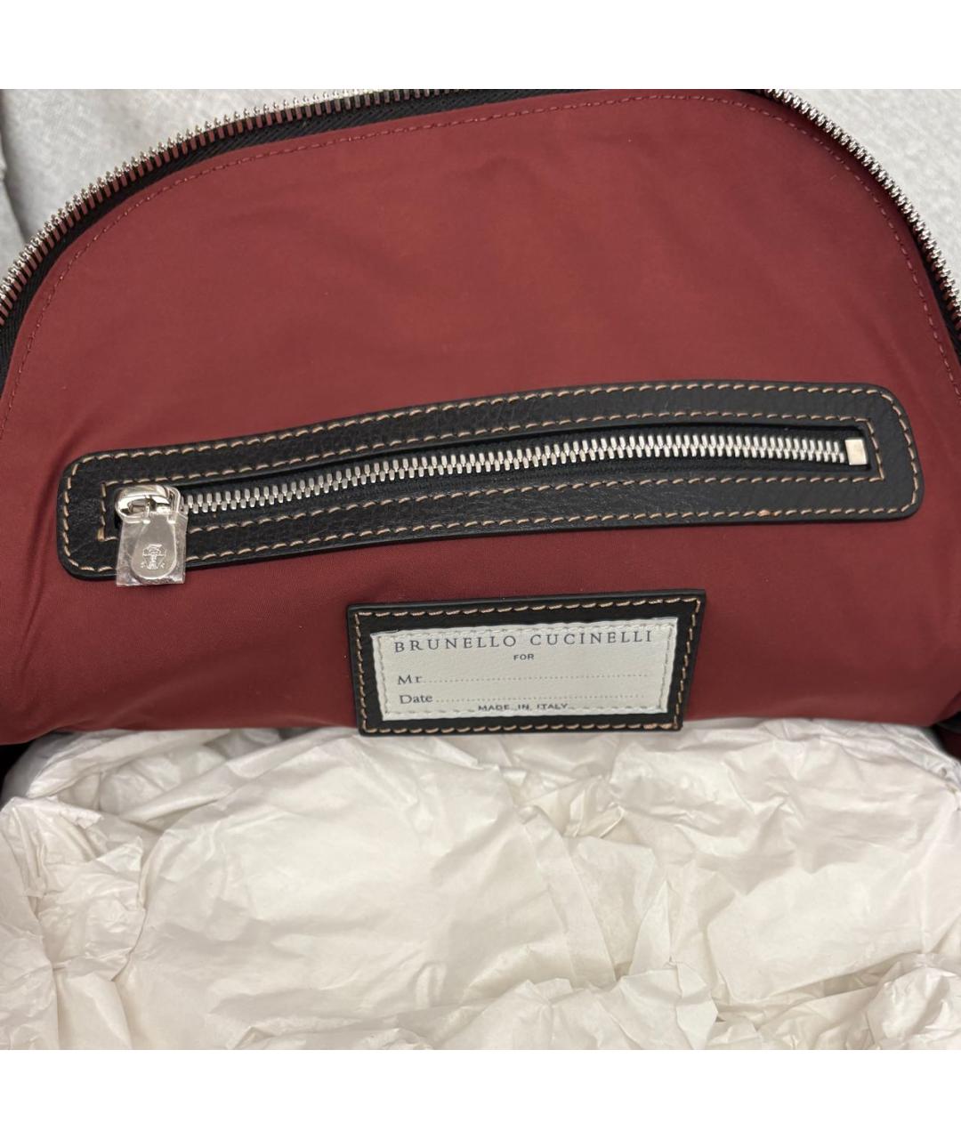 BRUNELLO CUCINELLI Черный кожаный рюкзак, фото 7