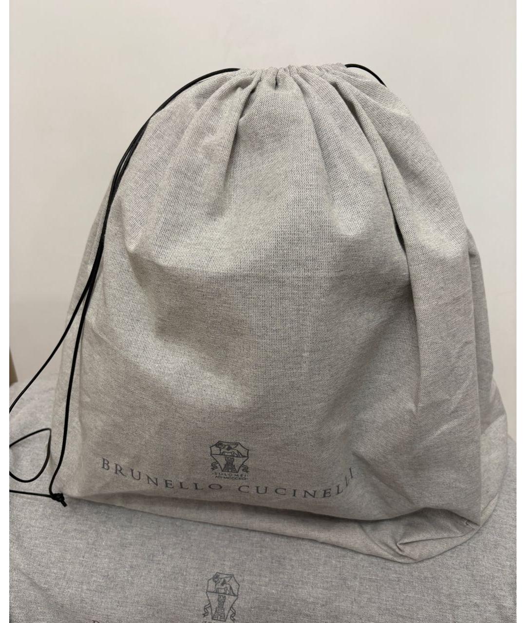 BRUNELLO CUCINELLI Черный кожаный рюкзак, фото 8