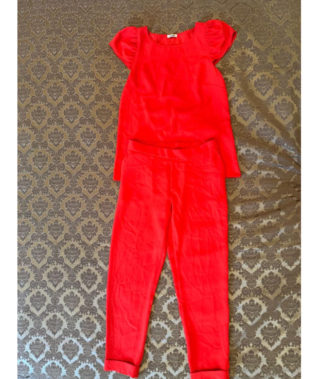P.A.R.O.S.H. Красный полиэстеровый костюм с брюками, фото 5