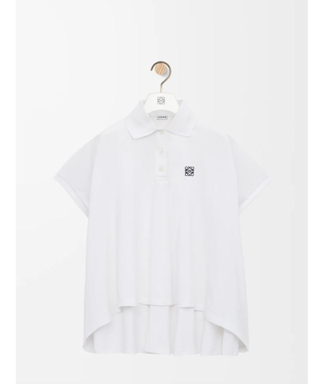LOEWE Белая хлопковая футболка, фото 4