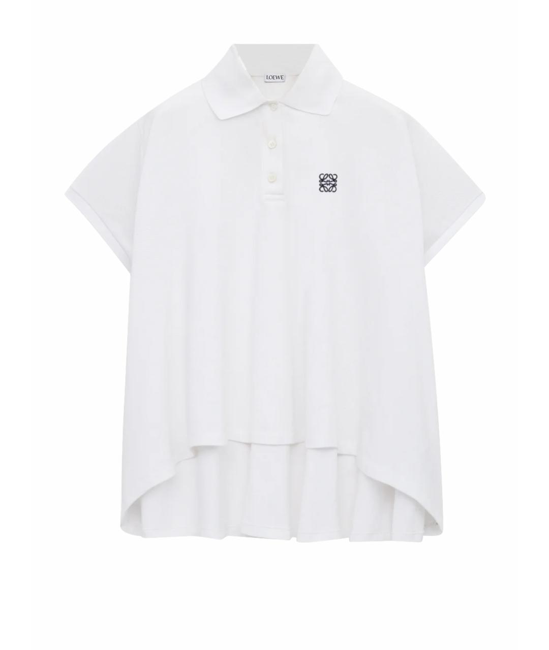 LOEWE Белая хлопковая футболка, фото 1