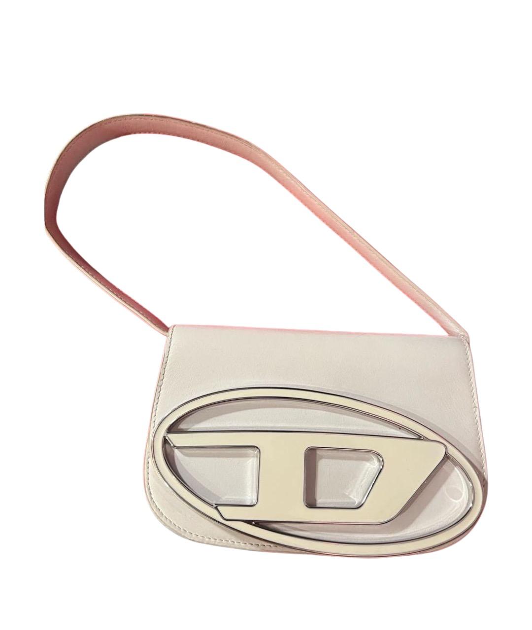 DIESEL Белая кожаная сумка через плечо, фото 1