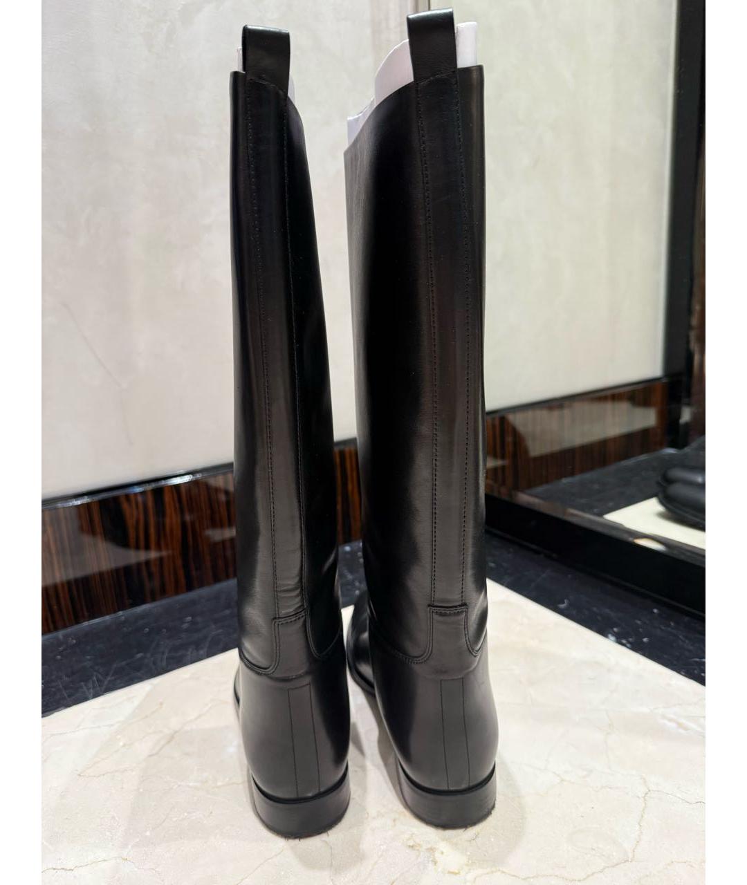 12 STOREEZ Черные кожаные сапоги, фото 4
