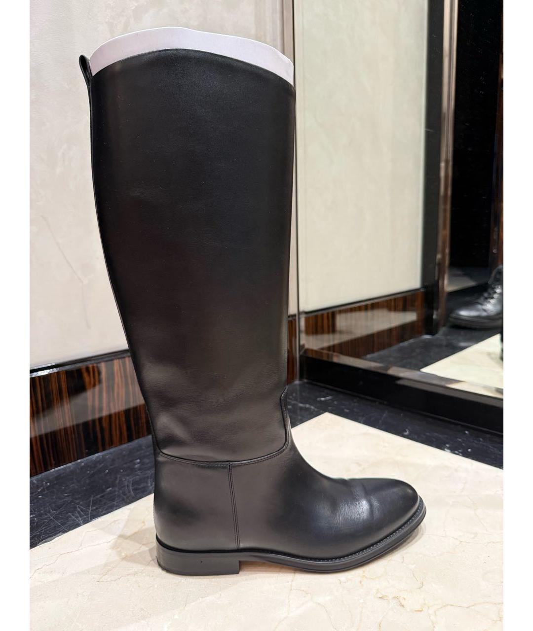 12 STOREEZ Черные кожаные сапоги, фото 7
