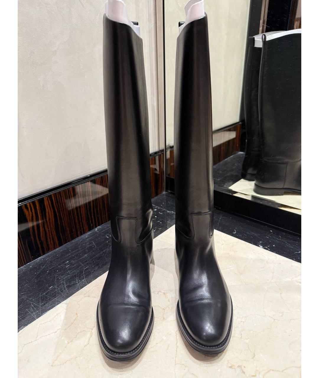 12 STOREEZ Черные кожаные сапоги, фото 2
