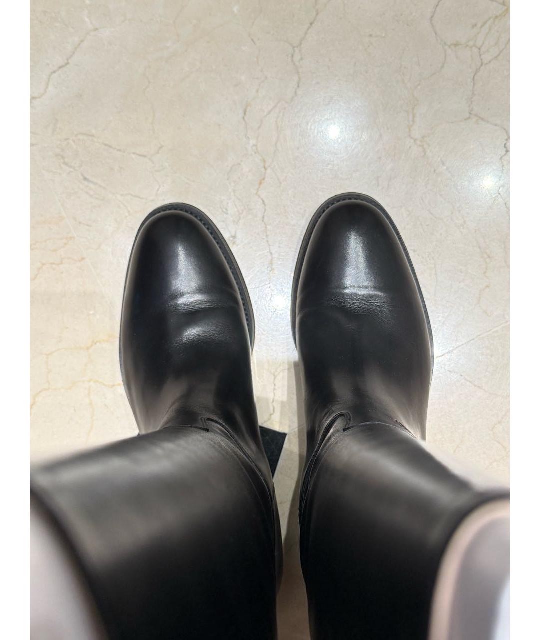 12 STOREEZ Черные кожаные сапоги, фото 3