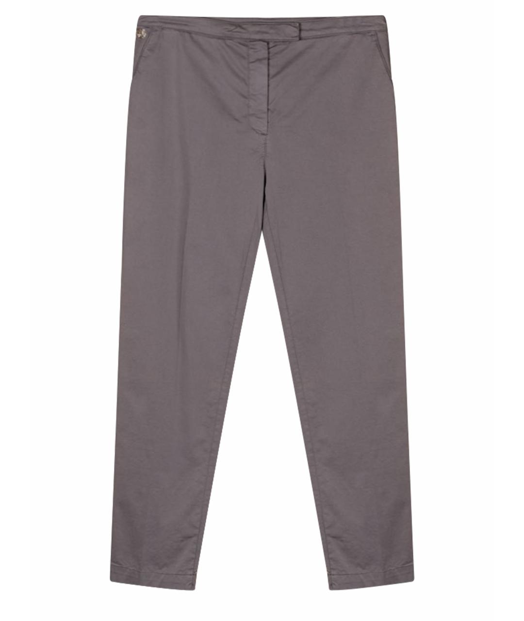 KENZO Серые хлопковые брюки узкие, фото 1