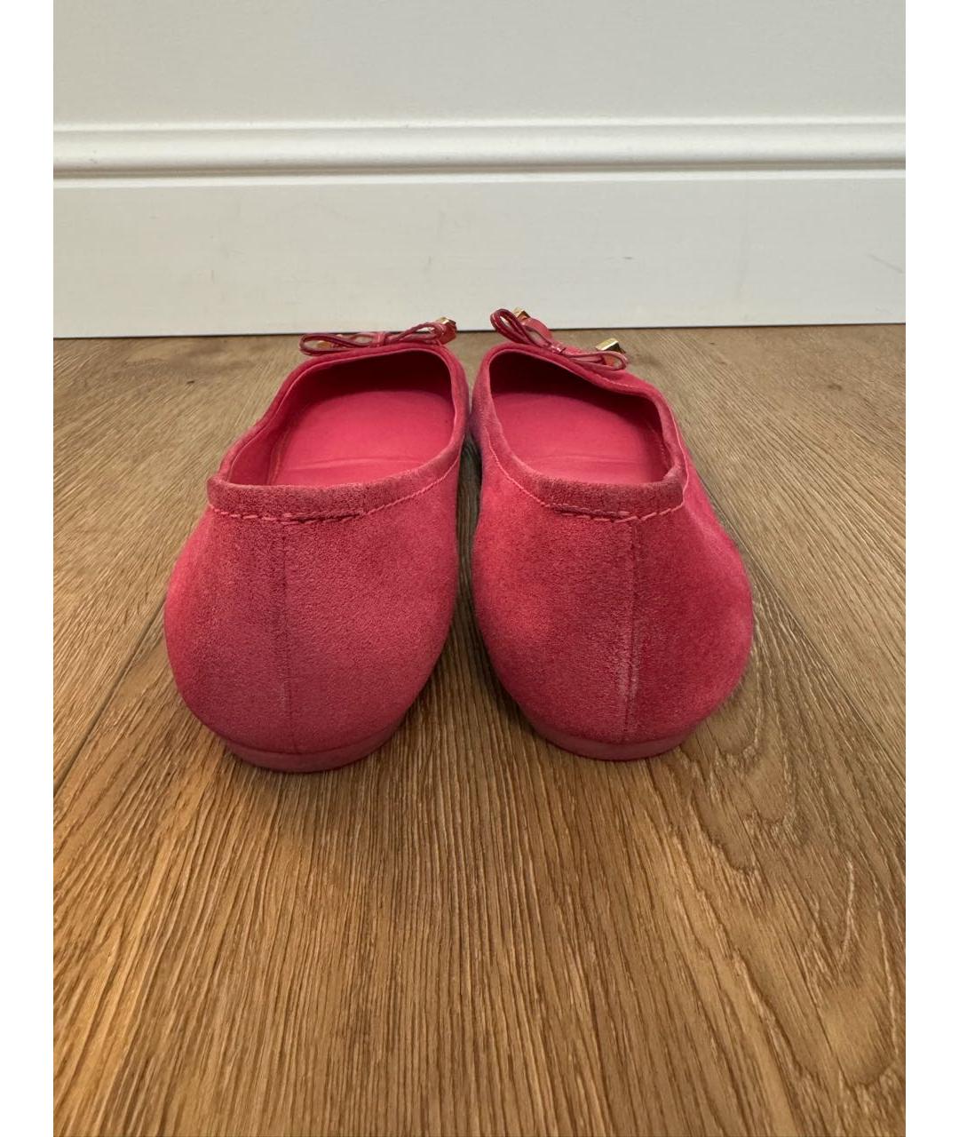 LOUIS VUITTON Фуксия замшевые балетки, фото 4