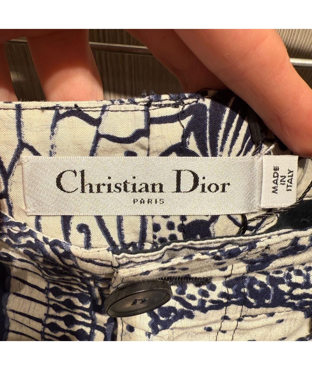 CHRISTIAN DIOR Хлопковые прямые брюки, фото 4