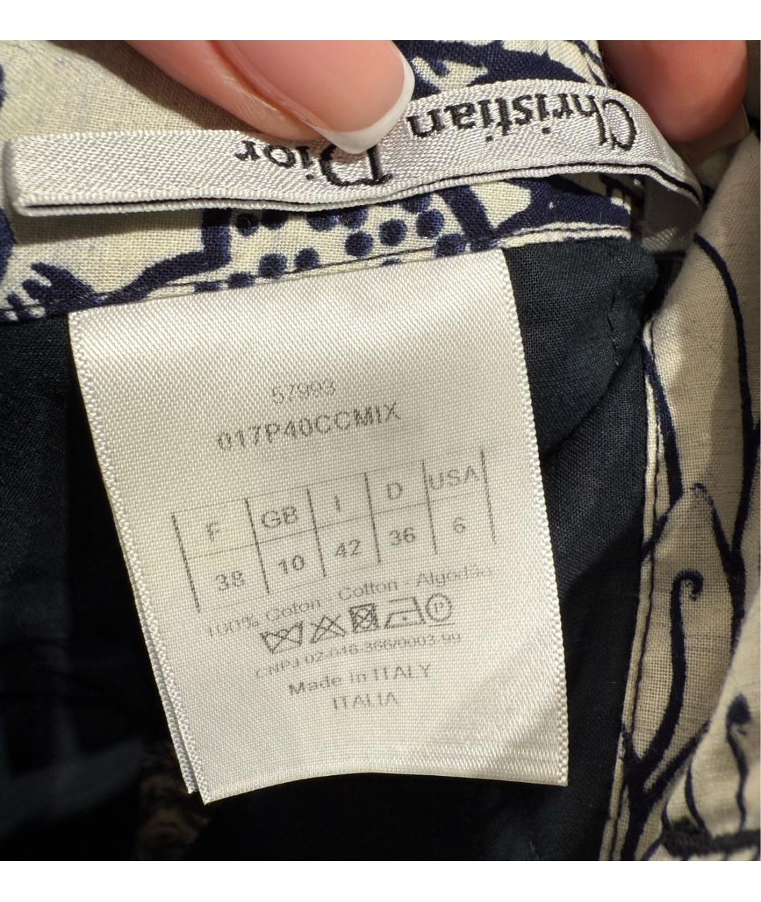 CHRISTIAN DIOR Хлопковые прямые брюки, фото 5