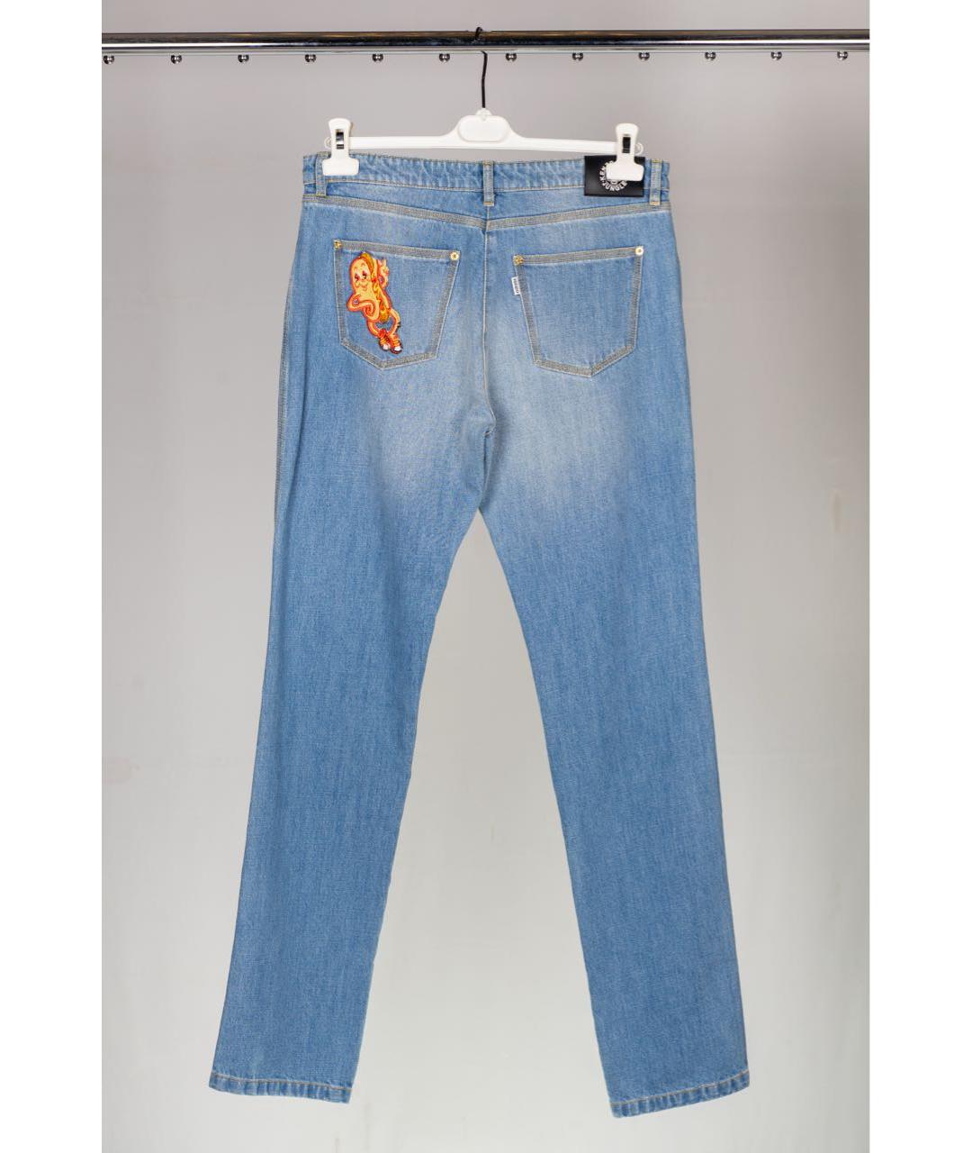 KENZO Голубые хлопковые джинсы слим, фото 2