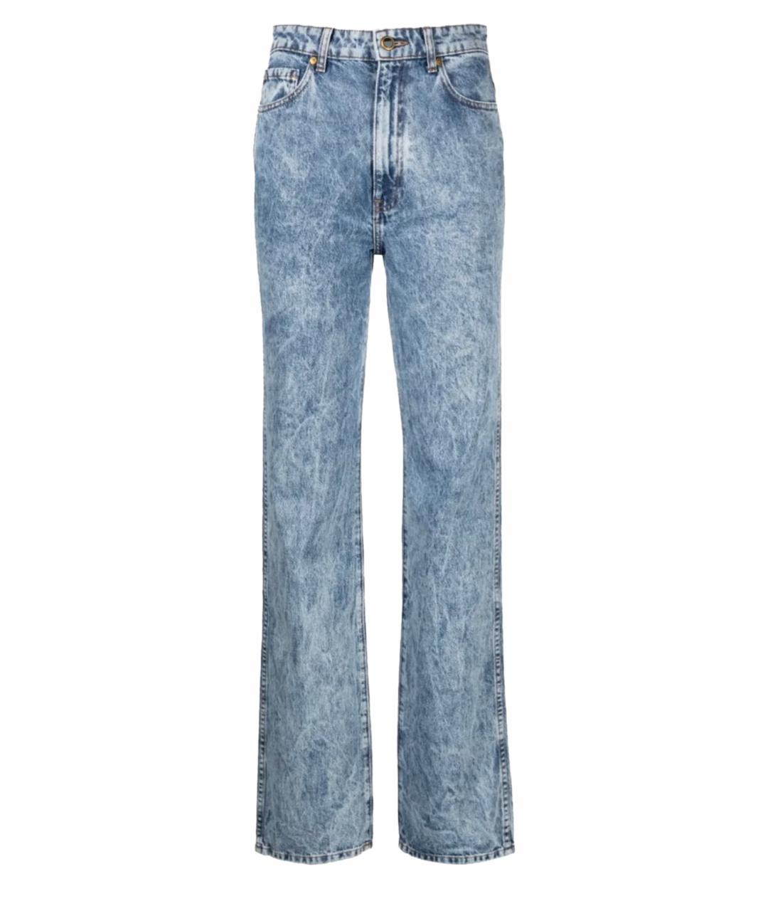 KHAITE Голубые хлопковые прямые джинсы, фото 1