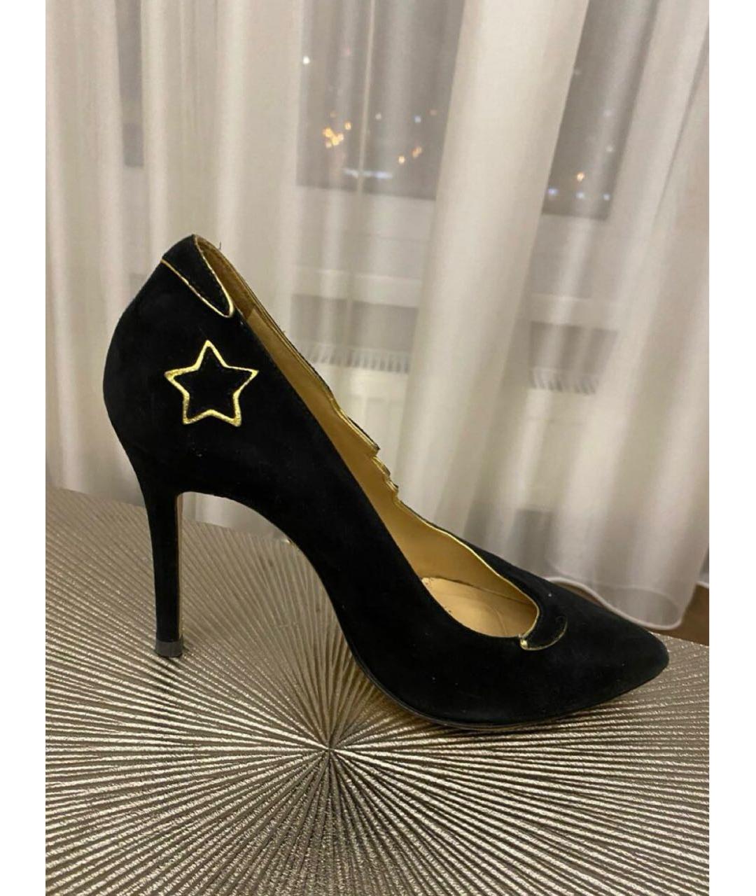 CHARLOTTE OLYMPIA Черные замшевые туфли, фото 4