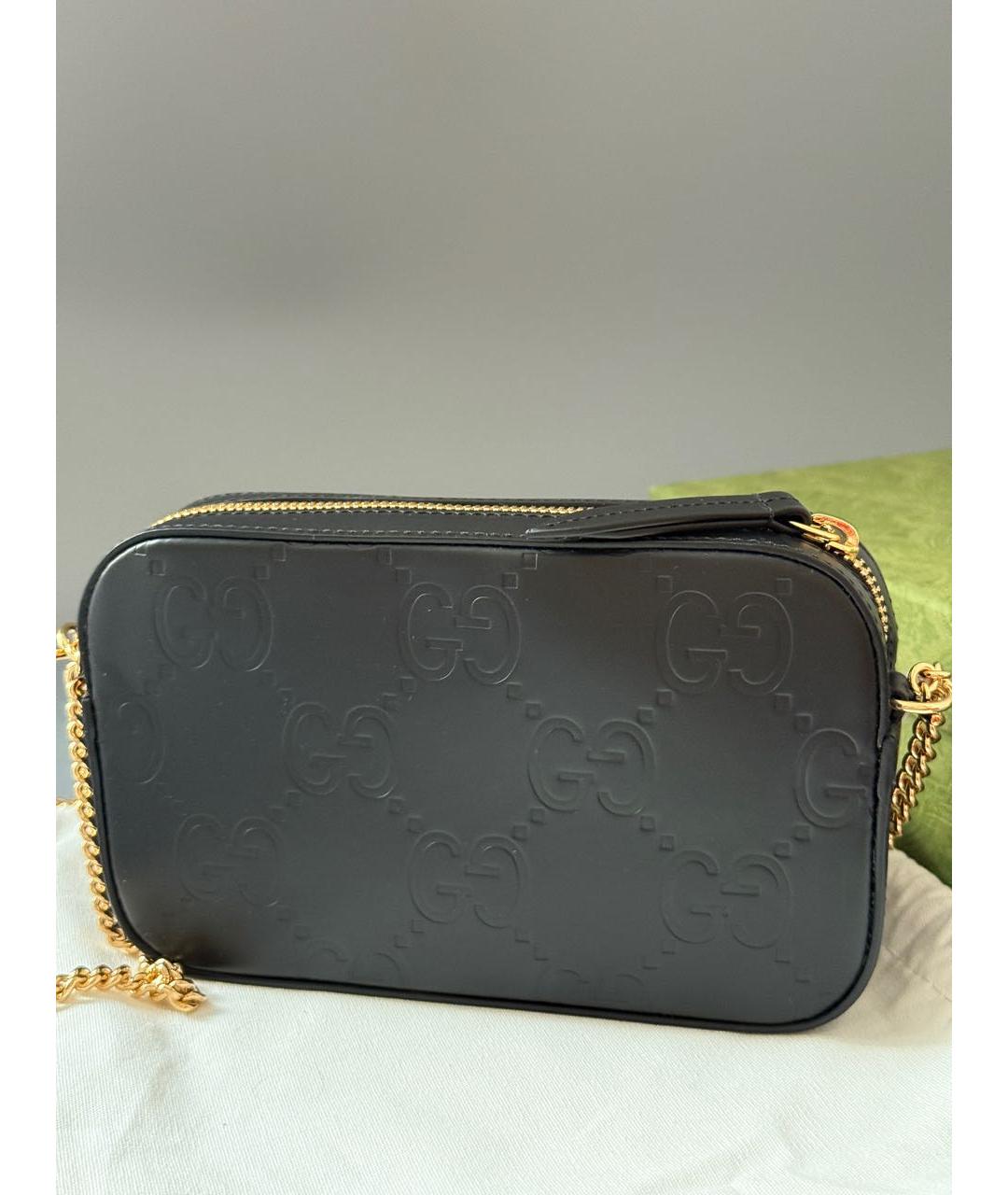 GUCCI Черная кожаная сумка через плечо, фото 8