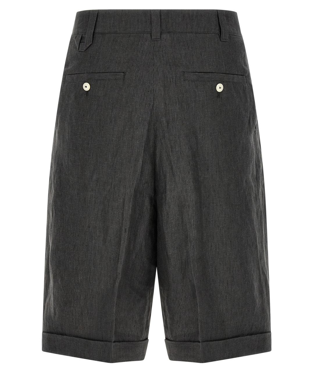 JACQUEMUS Серые льняные шорты, фото 2