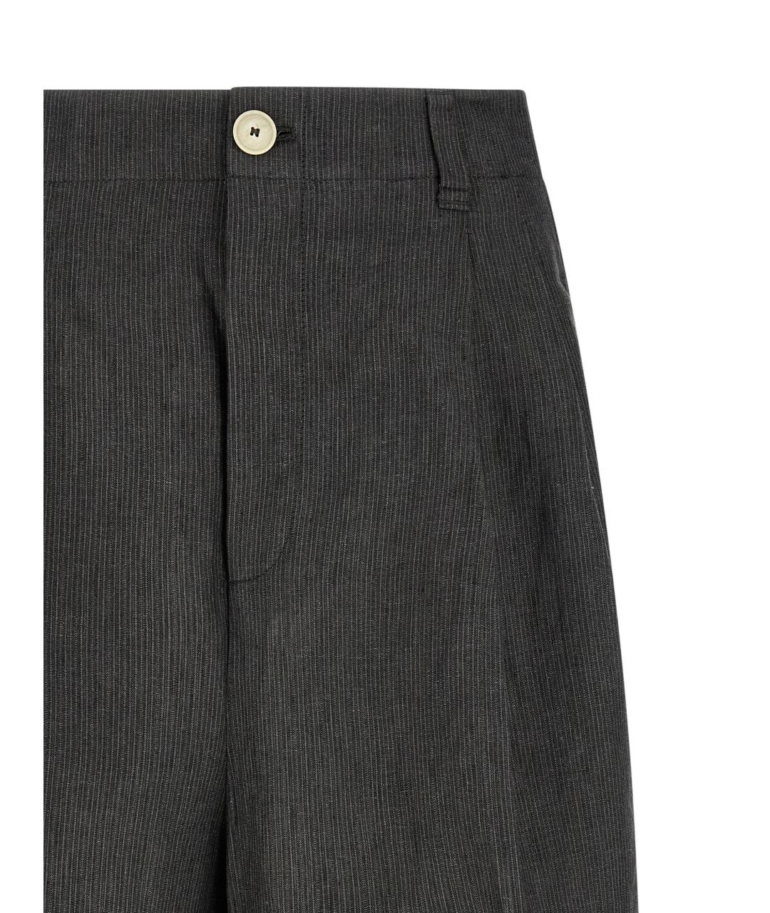 JACQUEMUS Серые льняные шорты, фото 3