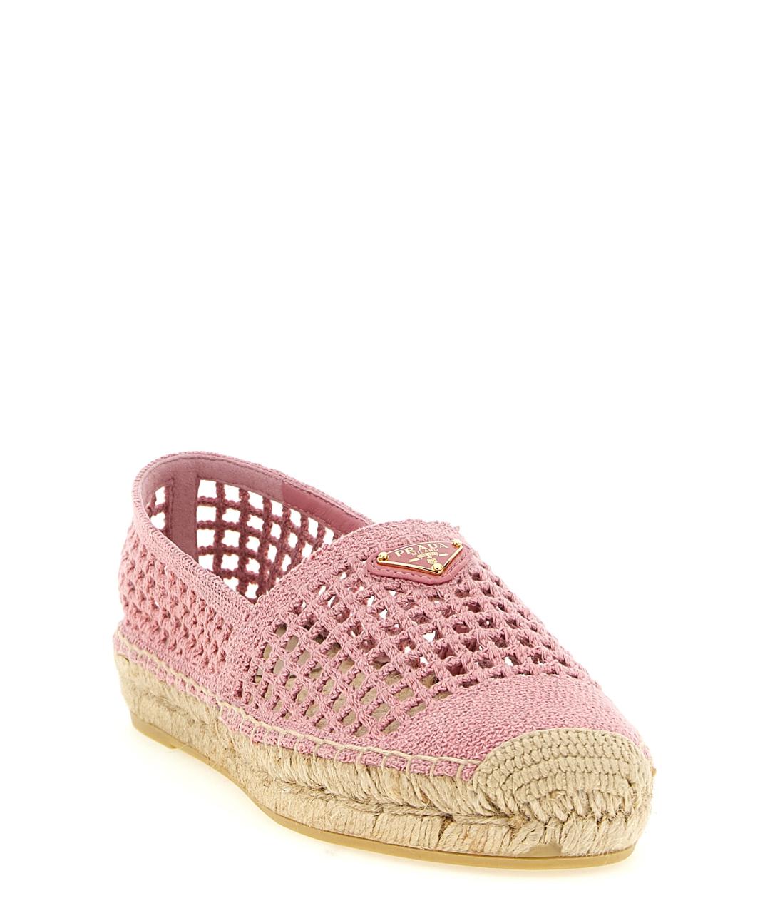 PRADA Розовые текстильные эспадрильи, фото 2