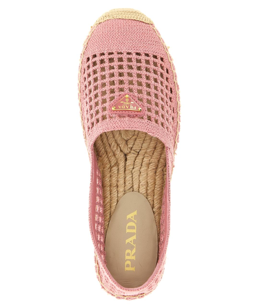 PRADA Розовые текстильные эспадрильи, фото 4