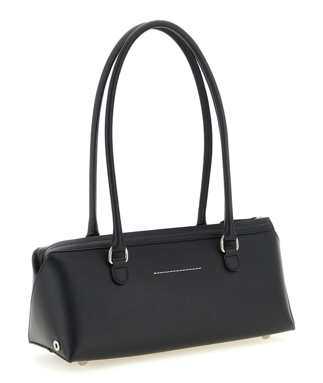 MM6 MAISON MARGIELA Черная кожаная сумка через плечо, фото 2