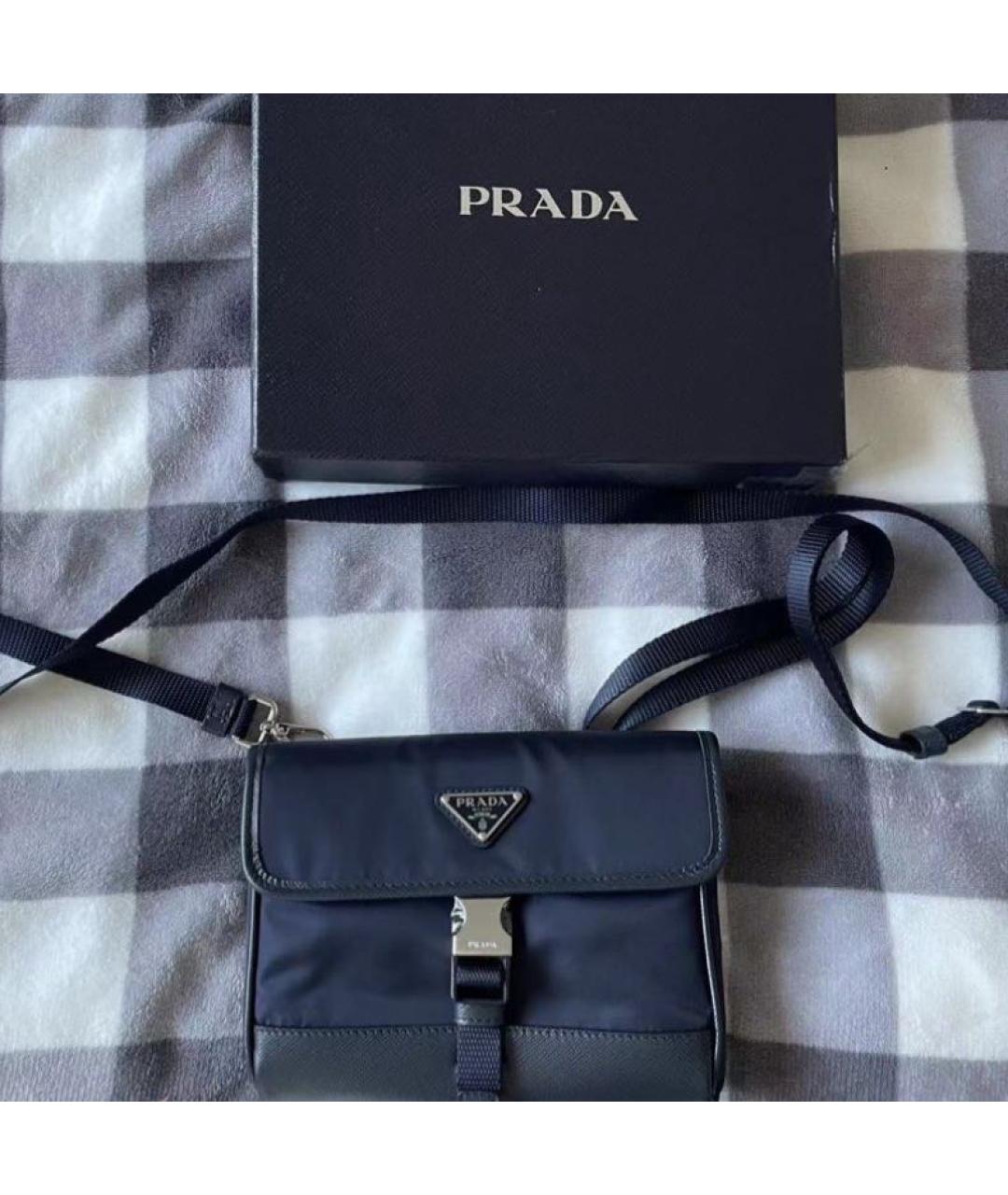 PRADA Темно-синяя сумка на плечо, фото 3