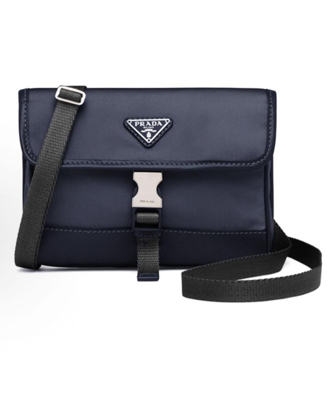 PRADA Темно-синяя сумка на плечо, фото 5