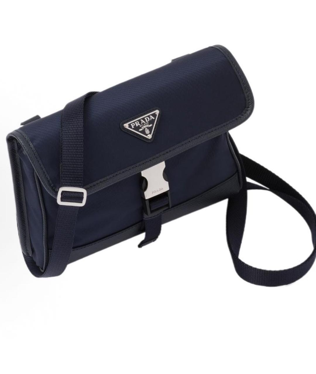 PRADA Темно-синяя сумка на плечо, фото 2