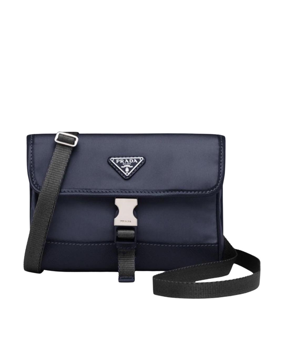 PRADA Темно-синяя сумка на плечо, фото 1