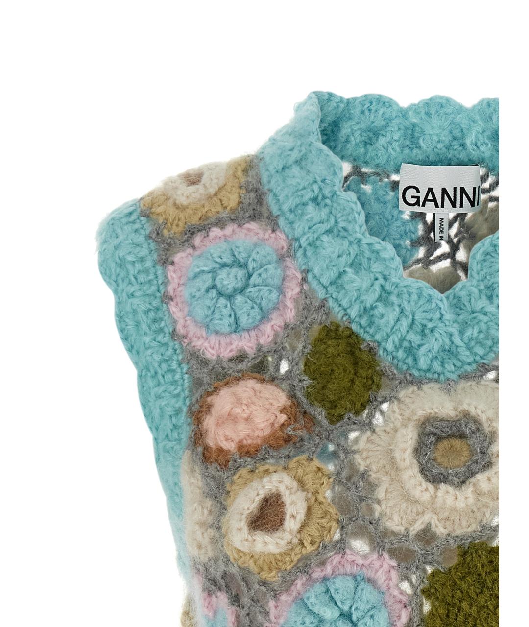 GANNI Мульти шерстяная жилетка, фото 3